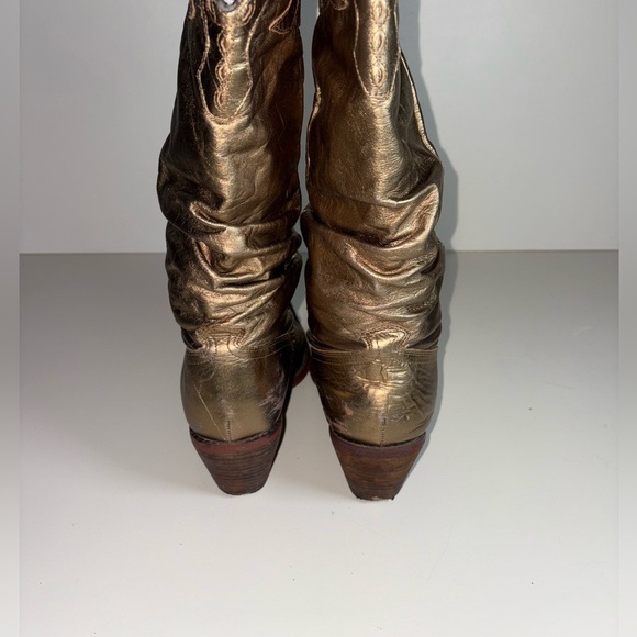 Steve Madden Gold Cowboy Boots - Picture 4 of 7